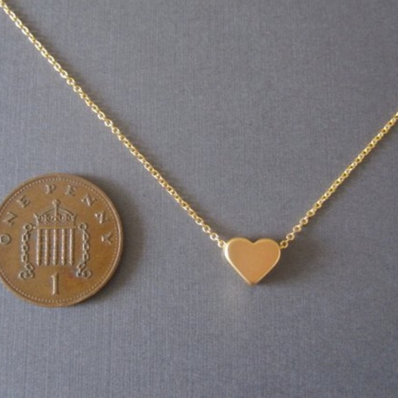 4 for $20 Heart Choker Necklace (Gold) - Picture 4 of 6